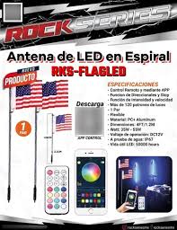 ANTENA CON LUZ LED 1.2 MTS 120 FUNCIONES/APP - ROCK SERIES